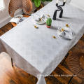 Square 100% Polyester Rectangular Tablecloth For Party